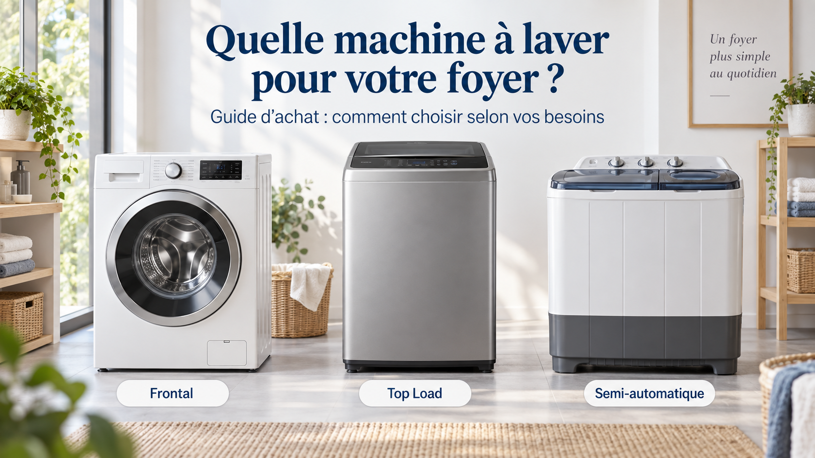 machine à laver pour votre foyer